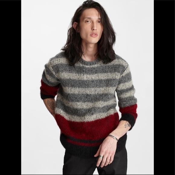 John Varvatos JACQUARD STRIPE SWEATER. Size small. $548 - Picture 4 of 9